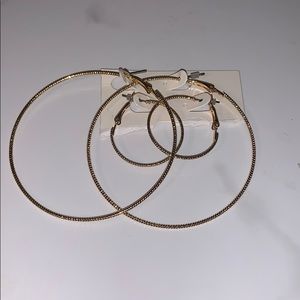 set of small and large hoops